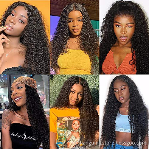 Uniky Raw Virgin Hair Jerry Curly Lace Front Wig Human Hair Deep Part Jerry Curl Weave Short Wig Kinky Curly Wig Lace Front
